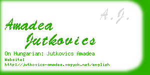 amadea jutkovics business card
